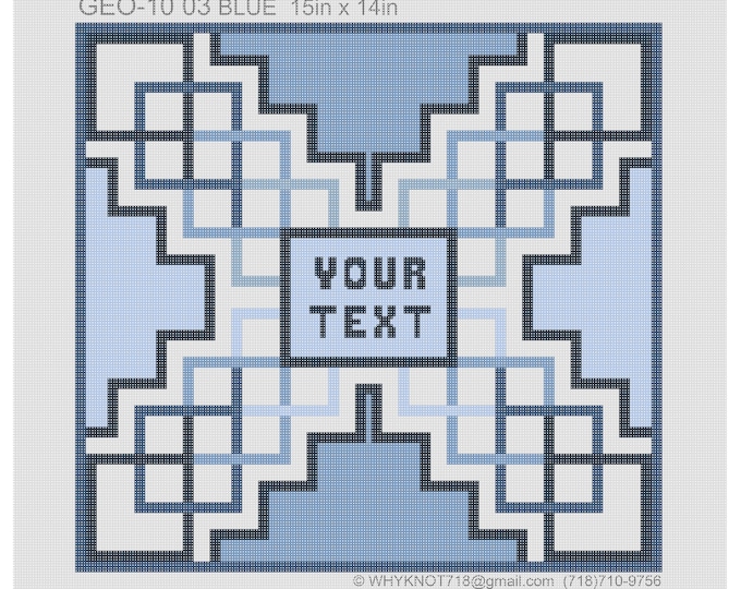 Needlepoint Handpainted Geometric Canvas: Tefillin, Tallit Bag Set Greek style