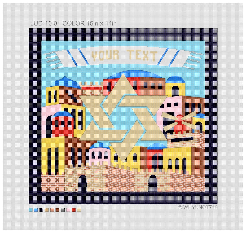 Needlepoint Handpainted Judaica Canvas Tefillin, Tallit Bag Etsy