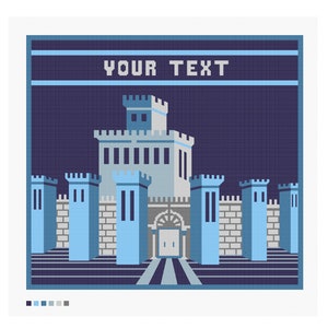 Handpainted Needlepoint Judaica Canvas: Tefillin, Tallit Bag (JUD-2010 Navy)