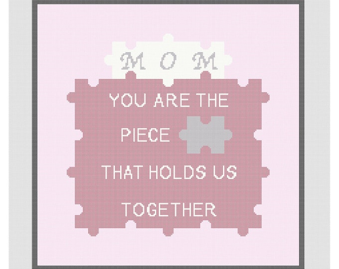 Mother Day Gift- Hand-painted Geometric Needlepoint Canvas Perfect Gift for Mother's Day(MOM-1002 )