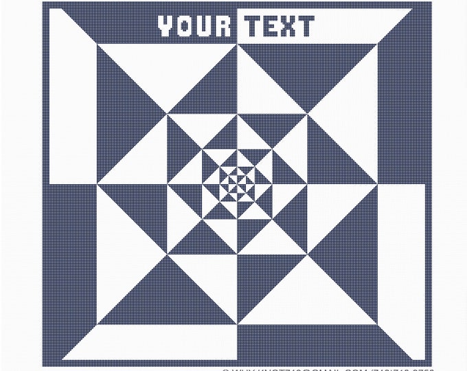 Needlepoint Handpainted Geometric Canvas: Tefillin, Tallit & Challah Cover  (GEO-2203  Black)