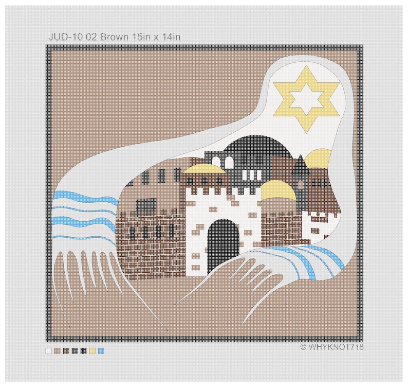 Needlepoint Handpainted Judaica Canvas Tefillin, Tallit Bag Etsy