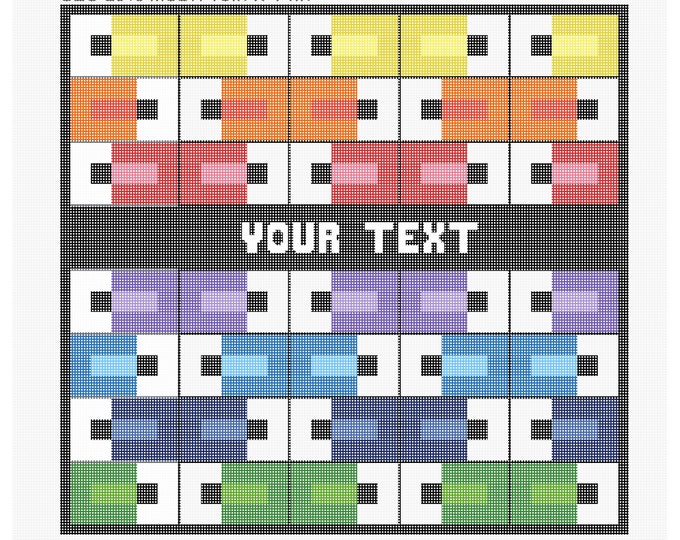 Handpainted Needlepoint Judaica Canvas: Tefillin, Tallit Bag (Geo-2019 Multi)