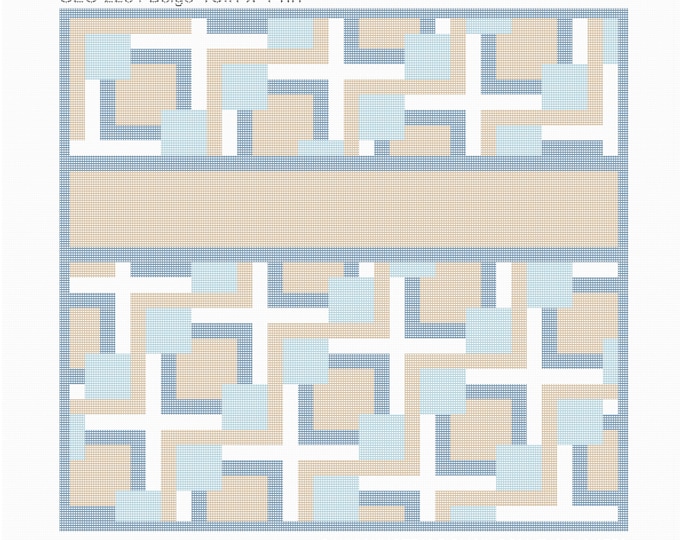 Needlepoint Handpainted Geometric Canvas: Tefillin, Tallit Bag Set (GEO-2234 Beige)
