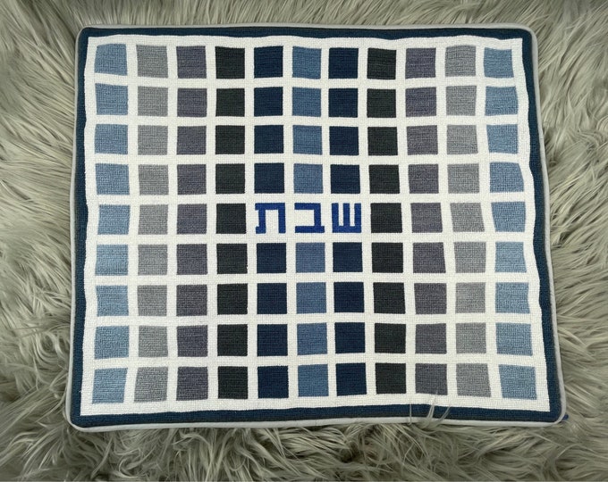 Needlepoint Handpainted Geometric Canvas: Challah Cover  (GEO-2021)