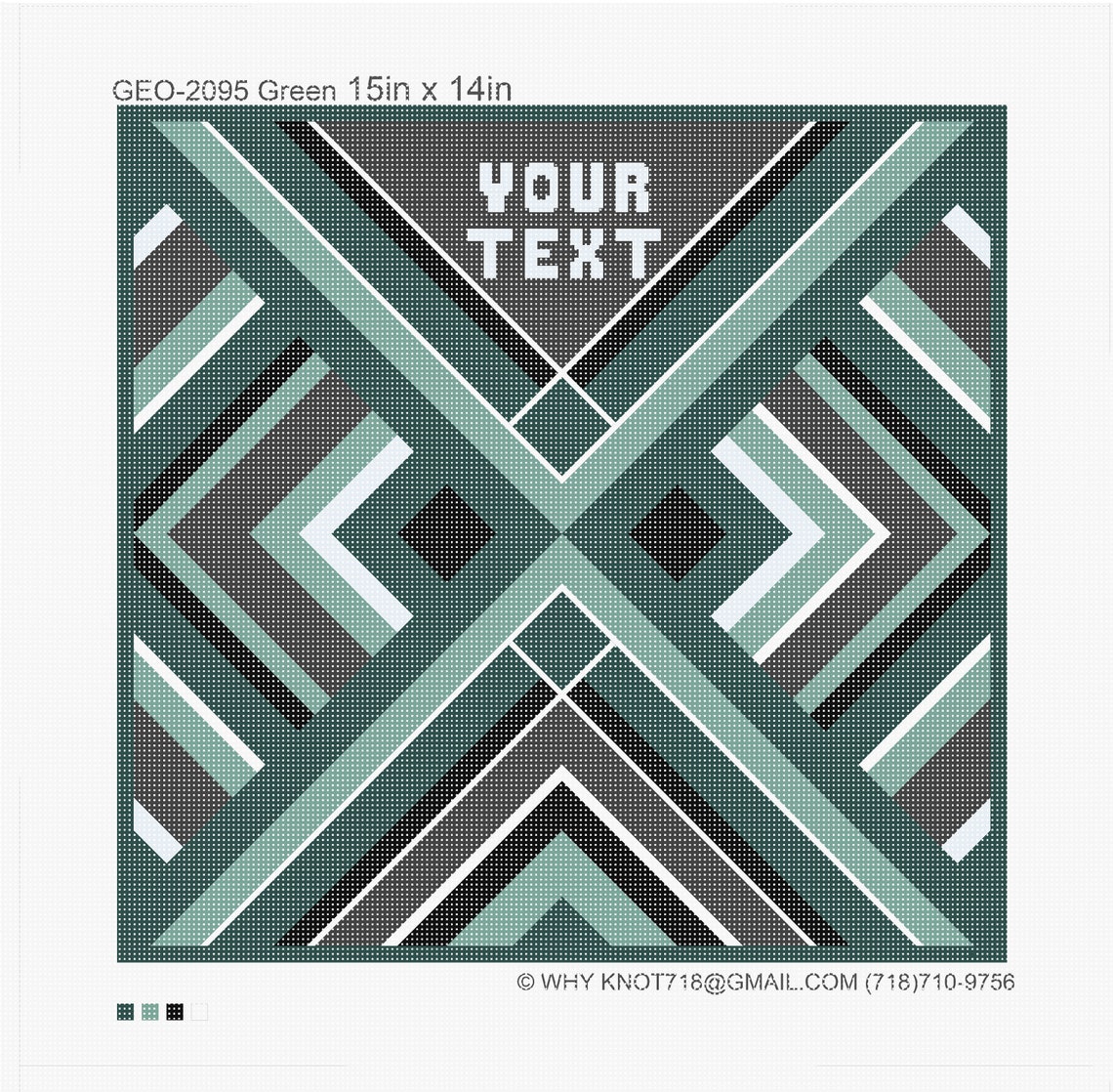 Needlepoint Hand painted Geometric Houndstooth Canvas Etsy.de