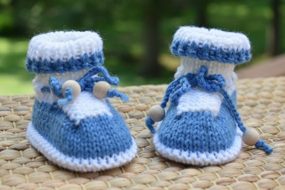 hand knitted baby booties