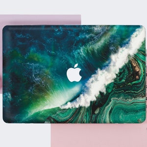 Ocean Wave Macbook 16 Inch Case Pro  Macbook Air 13 Inch Case Waterfall Hardshell Macbook Pro 13 Inch Case 15 Macbook Pro Case 2019 DE0163