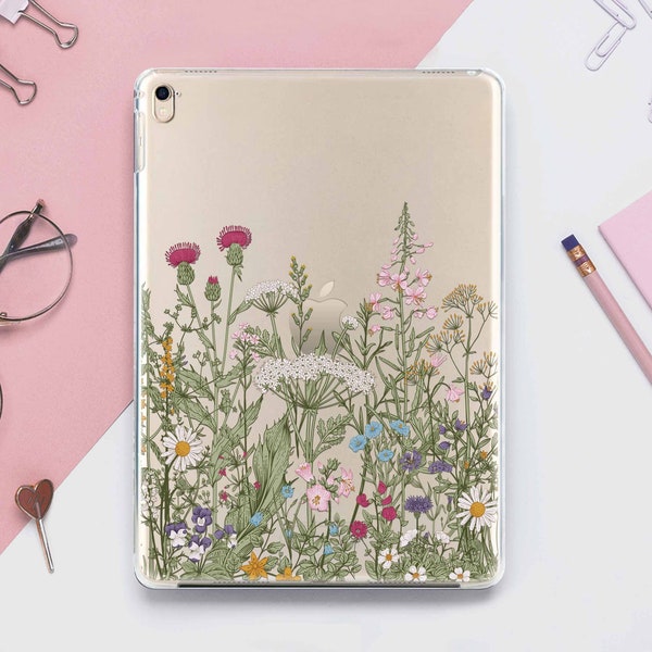 Wildflowers iPad 10.2 2019 Cover Floral iPad Mini 2019 Case iPad Air 2019 Silicone Cover iPad Pro 10.9 Smart Cover Tablet DE0202