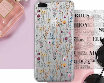 Floral iPhone Case: Wildflower Clear Phone Cover