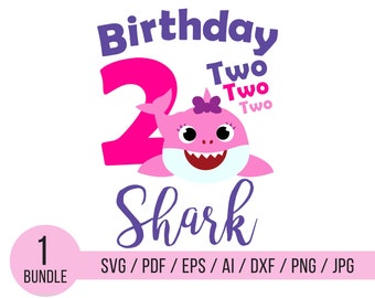 Free Free 334 Baby Shark 2Nd Birthday Shirt Svg SVG PNG EPS DXF File