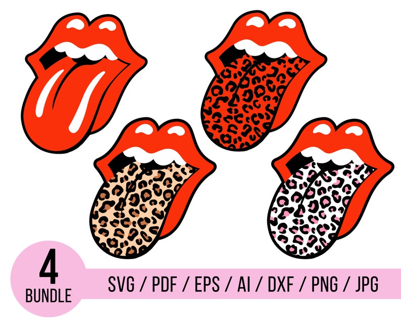 Download Rock'nRoll Svg Baby Mouth Svg Tongue Bundle zip cut File | Etsy