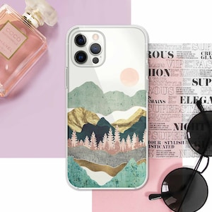 Mountains iPhone 13 Pro Case Silicone iPhone 13 Pro Max Case Nature iPhone 13 Mini Case iPhone 12 Pro Max Case Forest iPhone 12 Case DE0519