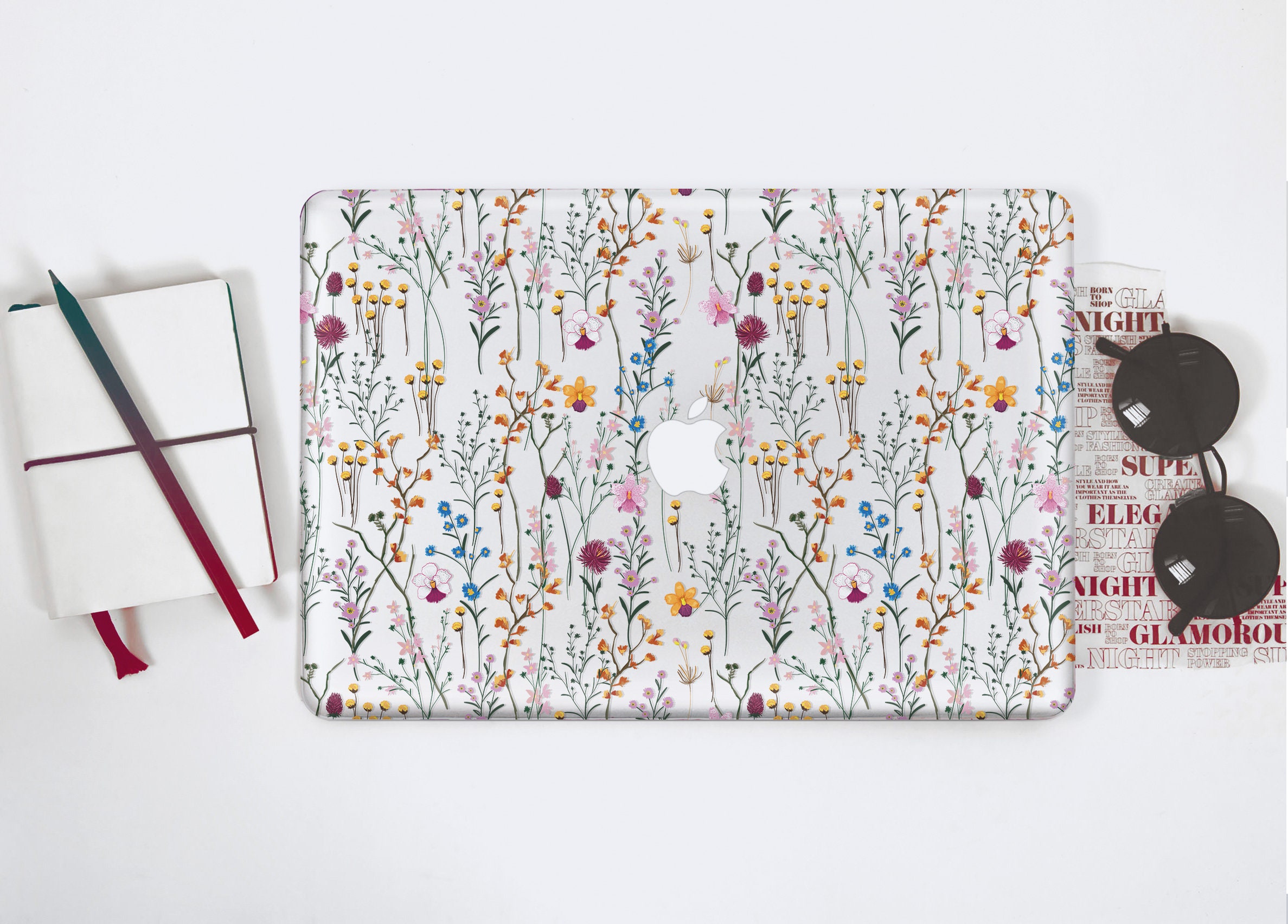 Wild Floral Macbook Air 13 2018 Laptop Hard Case Flowers Case Etsy