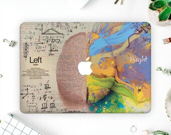 Funda para MacBook con diseño de cerebro y anatomía científica, funda protectora para portátil
