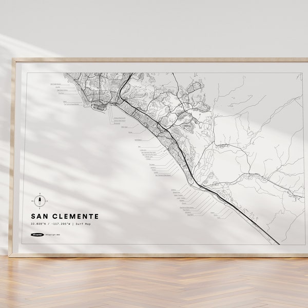 San Clemente Surf Map
