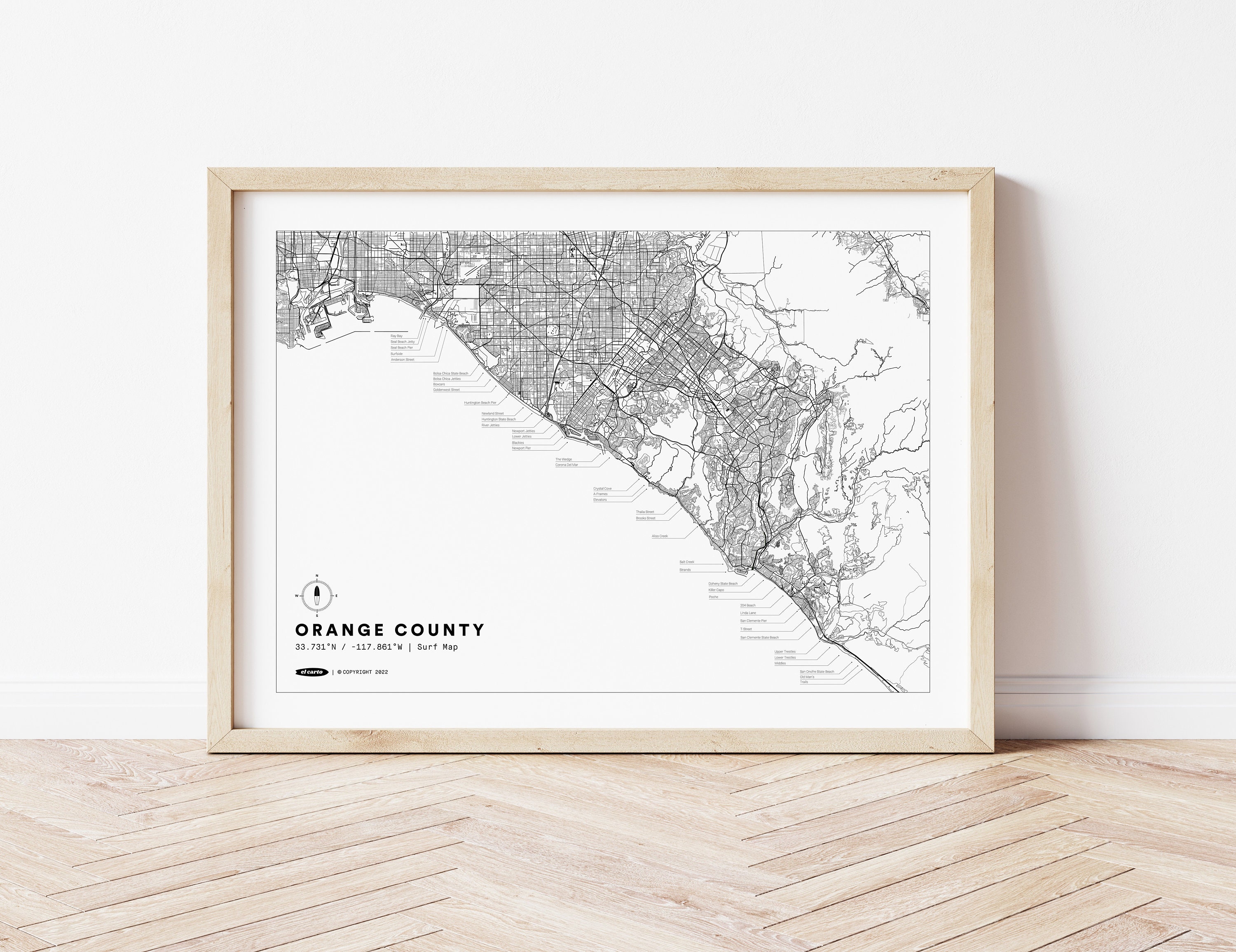 Orange County Surf Map