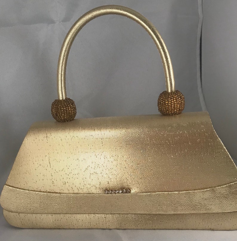 Gold evening bag Etsy