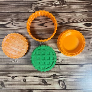 Apple Pie Bath Bomb Mold Press 2.5" 3" 3.5" 4" 5" three piece mould molds autumn season leaf thanksgiving fall