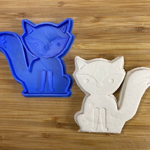 Fox Custom 3D Printed Cookie Cutter Stamp fondant doh salt dough dishwasher safe birthday party favor baby shower cute little animal