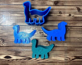 Diplodocus Bath Bomb Mold Press 3.5” 4" 5.5" three piece mould mold diy supplies plastic custom animal baby shower dino dinosaur
