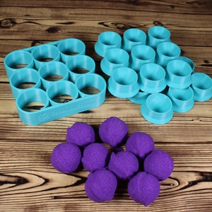 Professional Custom Count Gumball Bath Bomb Mold Press 1" 1.25" 1.5" three piece tray sphere round circle multi ball mould mini 3D printed