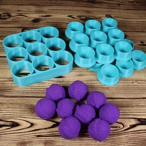 Professional Custom Count Gumball Bath Bomb Mold Press 1&quot; 1.25&quot; 1.5&quot; three piece tray sphere round circle multi ball mould mini 3D printed