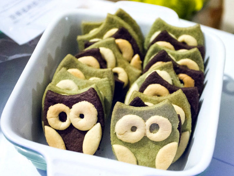 Cute Owls Custom 3D Printed Cookie Cutter Stamp fondant doh salt dough dishwasher safe birthday party favor baby shower animal gift