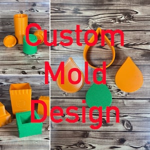 Custom Design Bath Bomb Mold Press 3" 4" 5.5" 7" three piece mould molds
