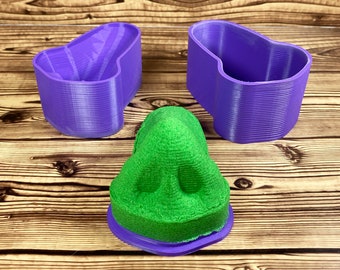 3D Human Nose Bath Bomb Mold Press 3" 4" 5.5" three piece mould diy supplies trough custom shower steamer cold flu menthol decongestant