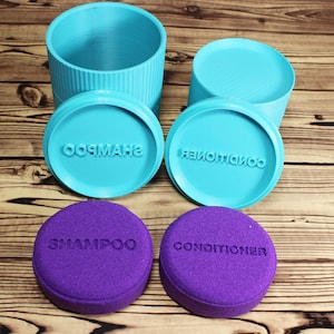 Shampoo Conditioner Set Stamp Bar Mould Press 2.5 2.75 3 3.25 3.5 3.75 4 5 driedelige mal puck zeep conditioner plastic 3D geprint afbeelding 1