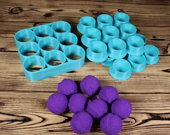 Standard benutzerdefinierte Count Gumball Badebombenform Presse 1 &quot;1,25&quot; 1,5 &quot;dreiteilige Tablettkugel runde Kreisform Kunststoff kleine Kaugummikugel