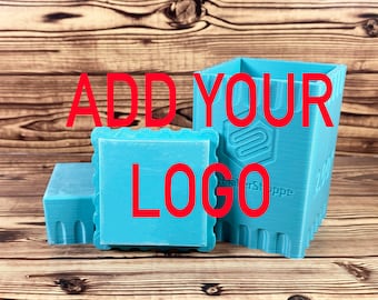Add Your Logo Square Mold Press 2.5" 3" 3.5" 4" three piece mould cube bath bomb shower steamer molds custom supplies plastic
