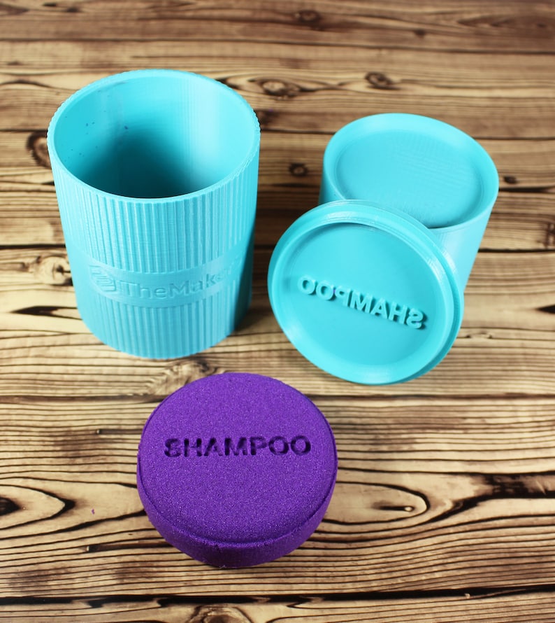 Shampoo Conditioner Set Stamp Bar Mould Press 2.5 2.75 3 3.25 3.5 3.75 4 5 driedelige mal puck zeep conditioner plastic 3D geprint afbeelding 4