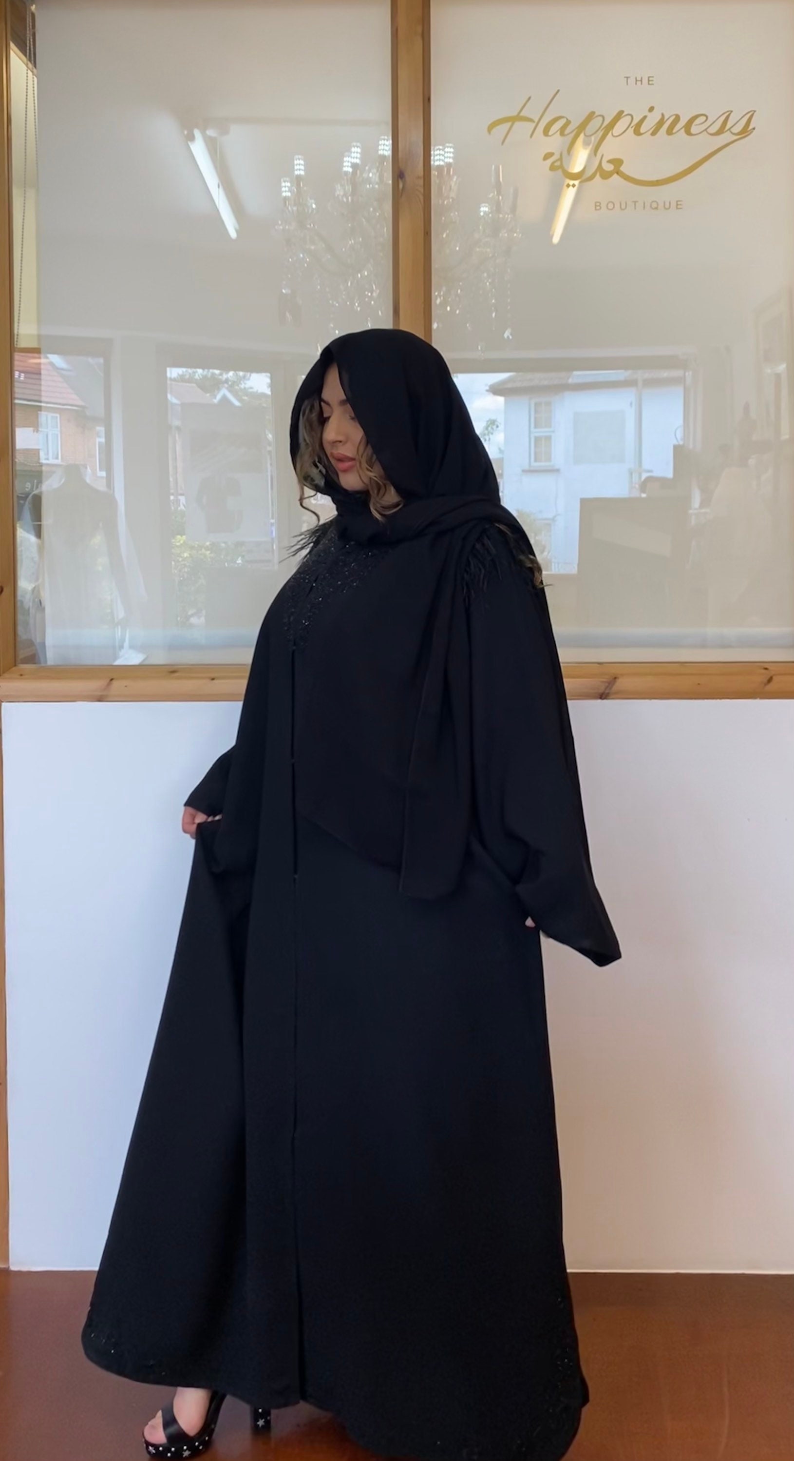 Exclusive Abaya Collection Qatari Abaya 2021 Black Abaya image