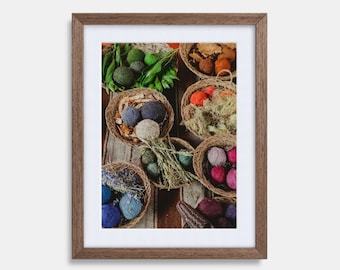 Hand Dyed Yarn (colored textures) - Print, Frame