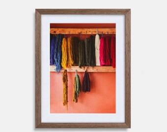 The Vibrant Wall of Yarn (colored textures) - Print, Frame