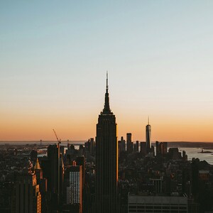 New York City, Empire State Building Sunset Shot - (Digital Print Only )
