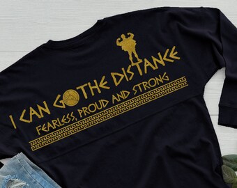 I Can Go The Distance Hero Hercules Disney Inspired Glitter Game Day Jersey - Adult XS to 2XL - Disney Hercules, Fearless Proud and Strong