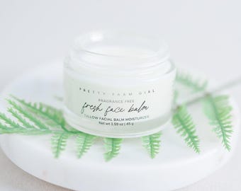 Fragrance Free Fresh Face Balm Tallow Facial Moisturizer