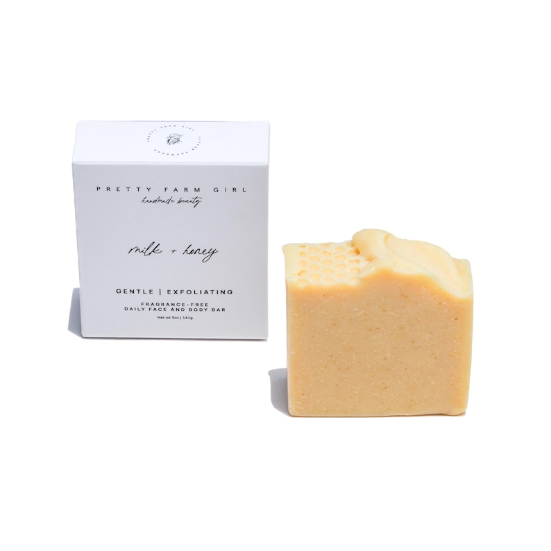 milk + honey | goat milk soap | tallow soap | goat milk kefir | natural soap | no fragrance image 2