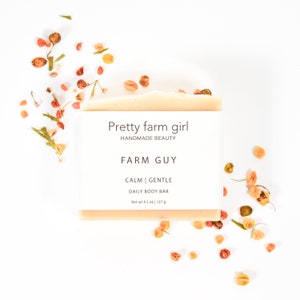 farm guy soap | grass-fed tallow | old fashion soap |  citrus cedar | goat milk |