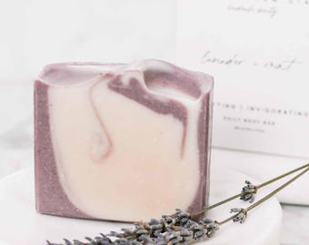lavender + mint | milk + honey | goat milk soap | tallow soap | goat milk kefir | organic soap