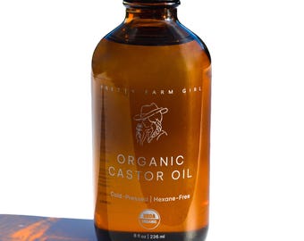 Aceite de ricino orgánico puro / 8 oz