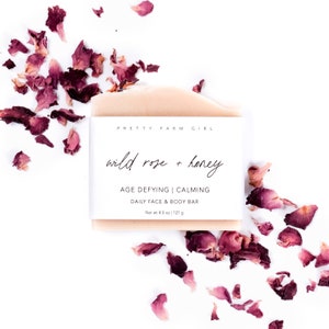 wild rose  + honey |  geranium | palmarosa | lavender |  artisan soap