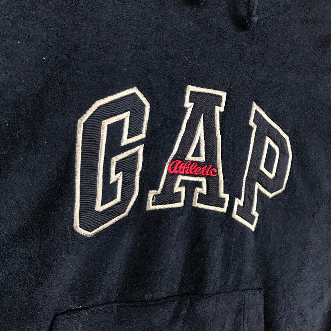 Vintage GAP Athletic Spell Out Embroidery Hoodie Pullover Etsy