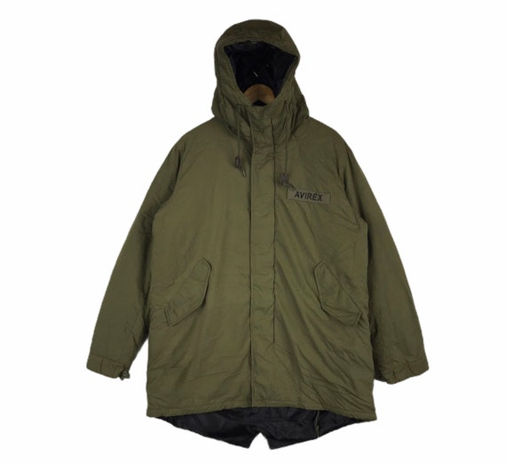 Avirex Military Fishtail Parka Army Hoodie Zipper