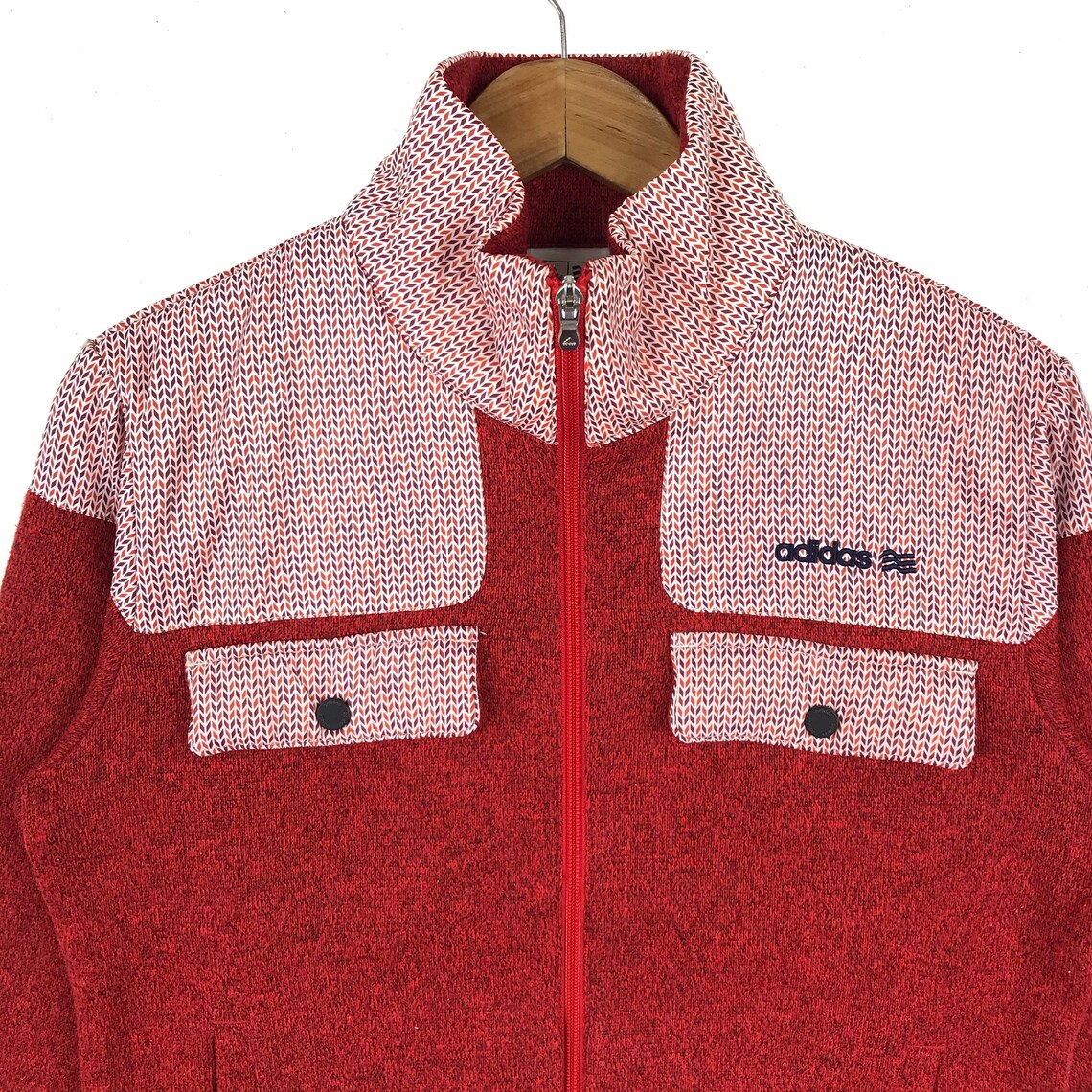 Adidas drei Streifen Essentials rote Farbe Fleece Etsy