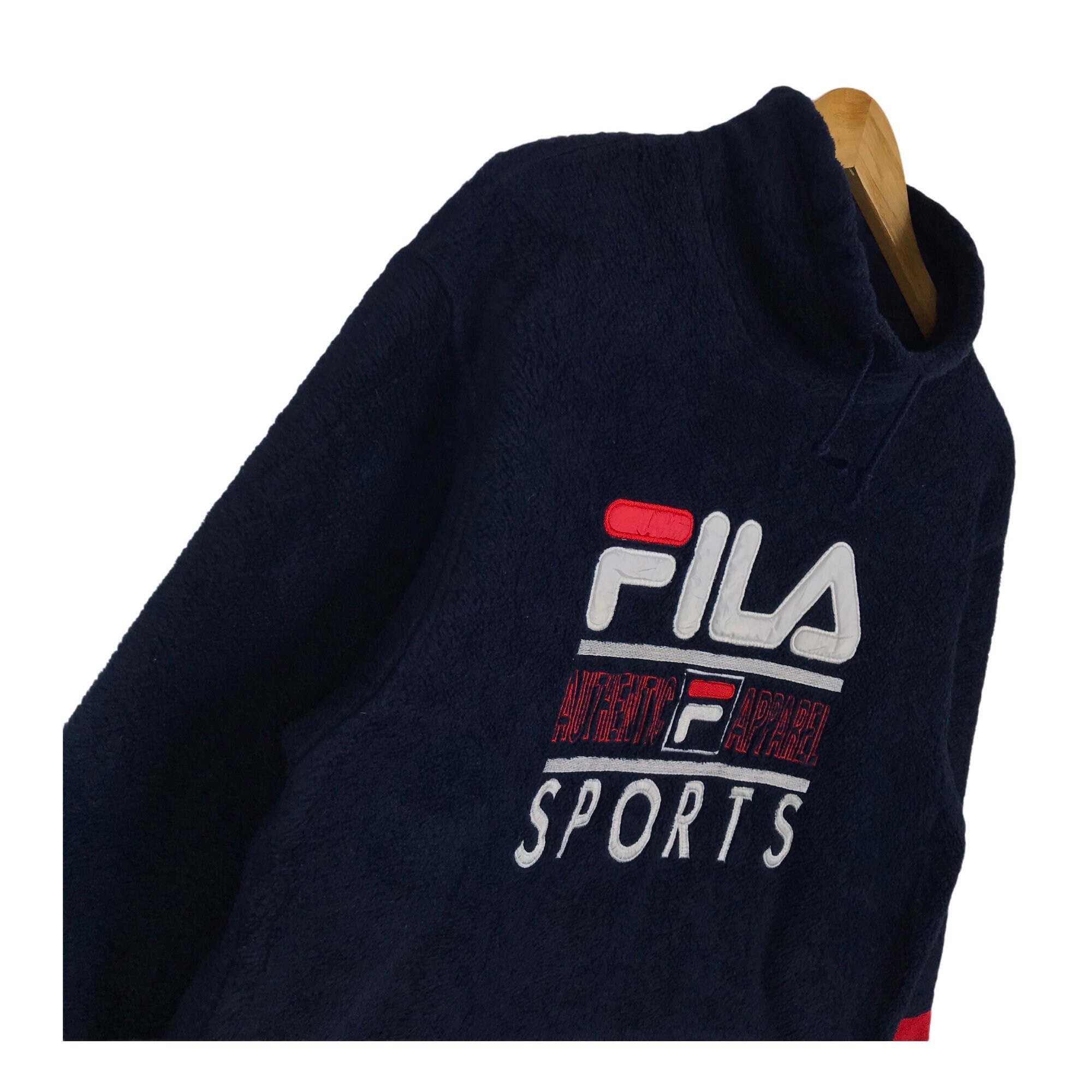 Vintage 90s Fila Sports Big Logo Fleece Sweatshirt Pullover | Etsy
