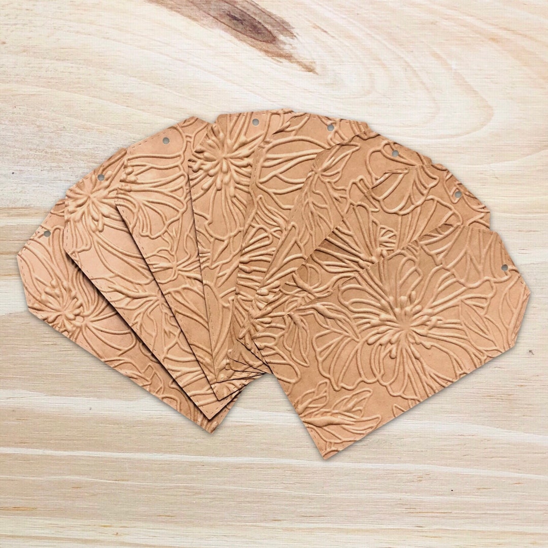 Floral Embossed Gift Tags 3D Embossed Paper Gift Tags Tags Wedding